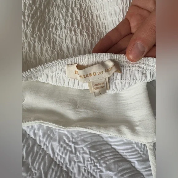 Top with 3D corsage in white Monteau, size L - Picture 10 of 11